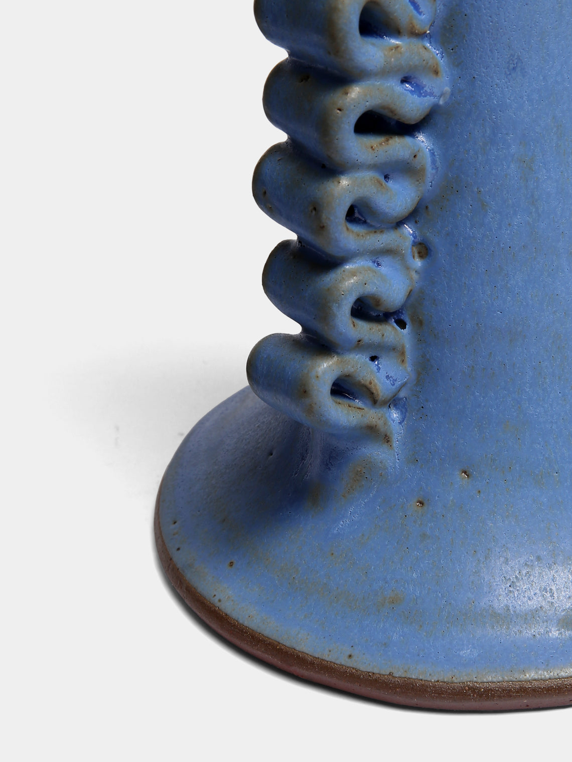 Perla Valtierra - Ribete Hand-Glazed Ceramic Medium Candle Holder -  - ABASK