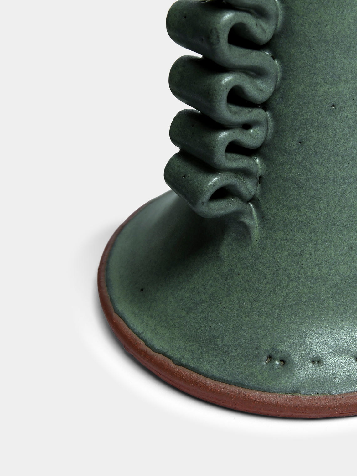 Perla Valtierra - Ribete Hand-Glazed Ceramic Medium Candle Holder -  - ABASK
