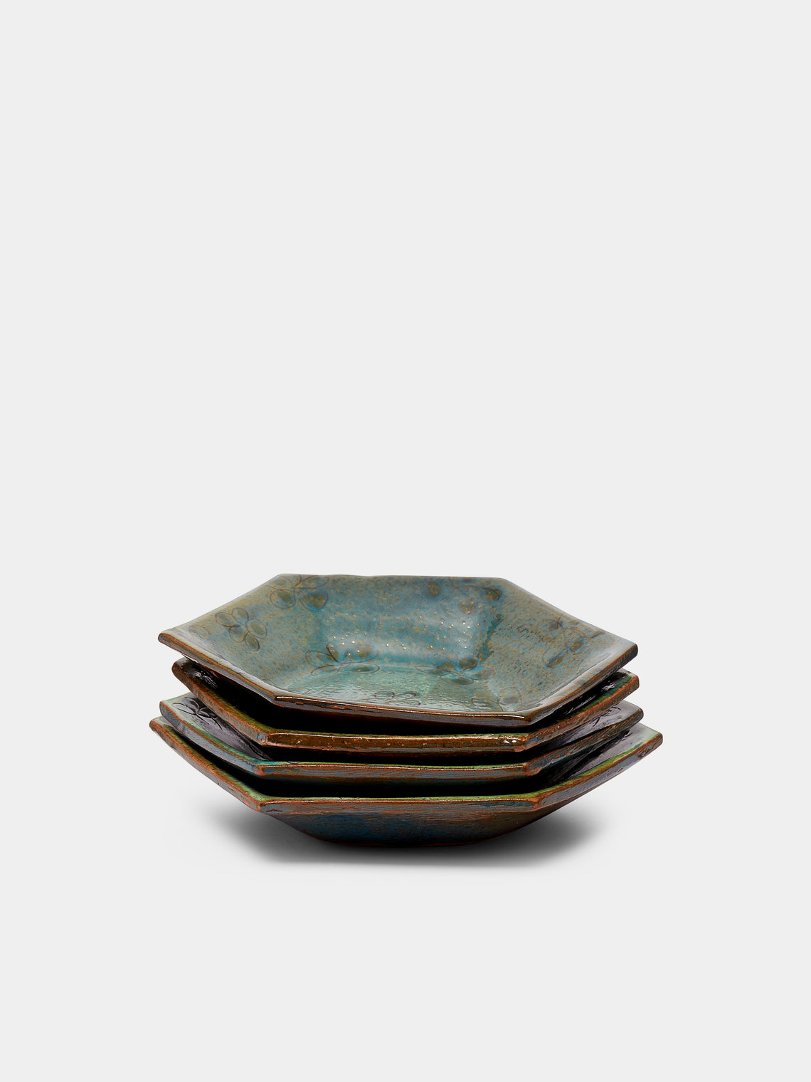Anut Cairo - Daisy Hand-Painted Ceramic Dessert Plates (Set of 4) -  - ABASK