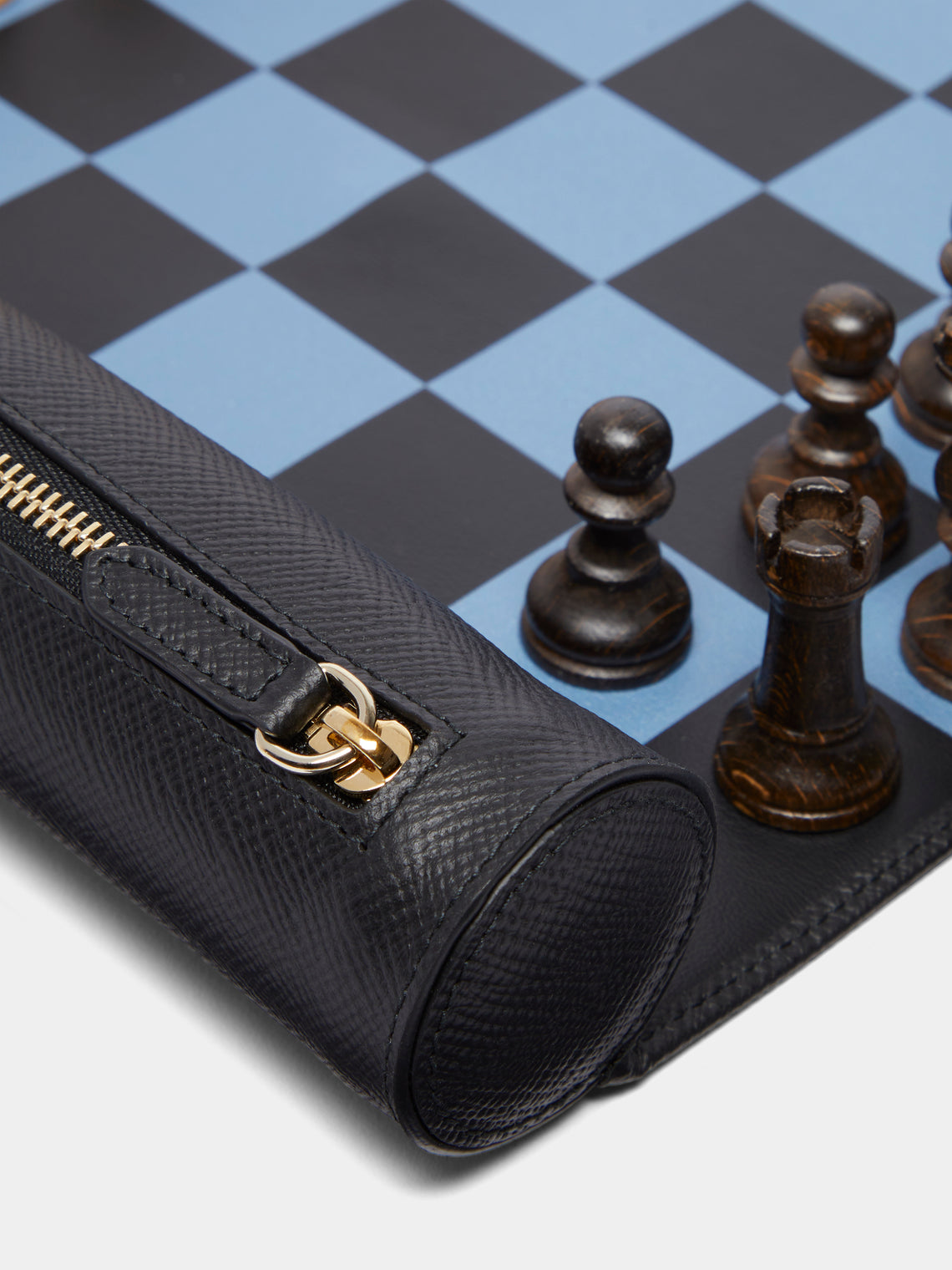 Smythson - Panama Leather Travel Chess Set - Black - ABASK