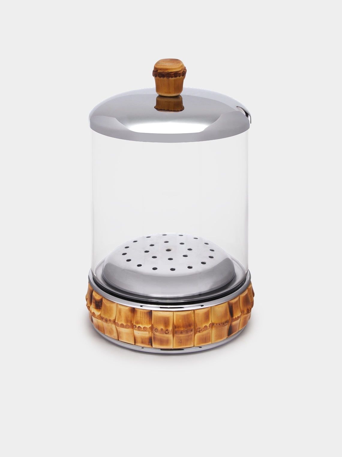 Lorenzi Milano - Chrome-Plated Bamboo Ice Bucket -  - ABASK - 