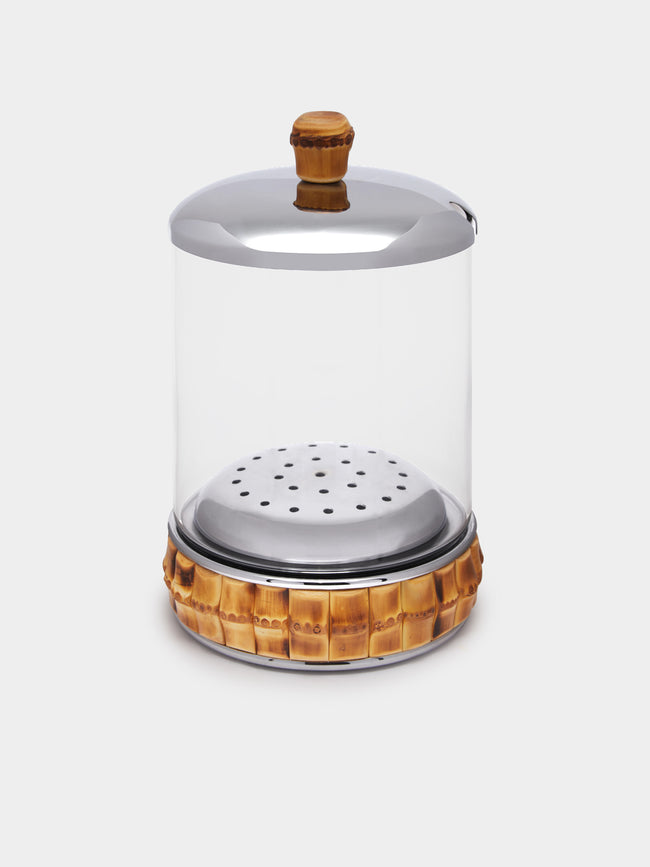 Lorenzi Milano - Chrome-Plated Bamboo Ice Bucket -  - ABASK - 