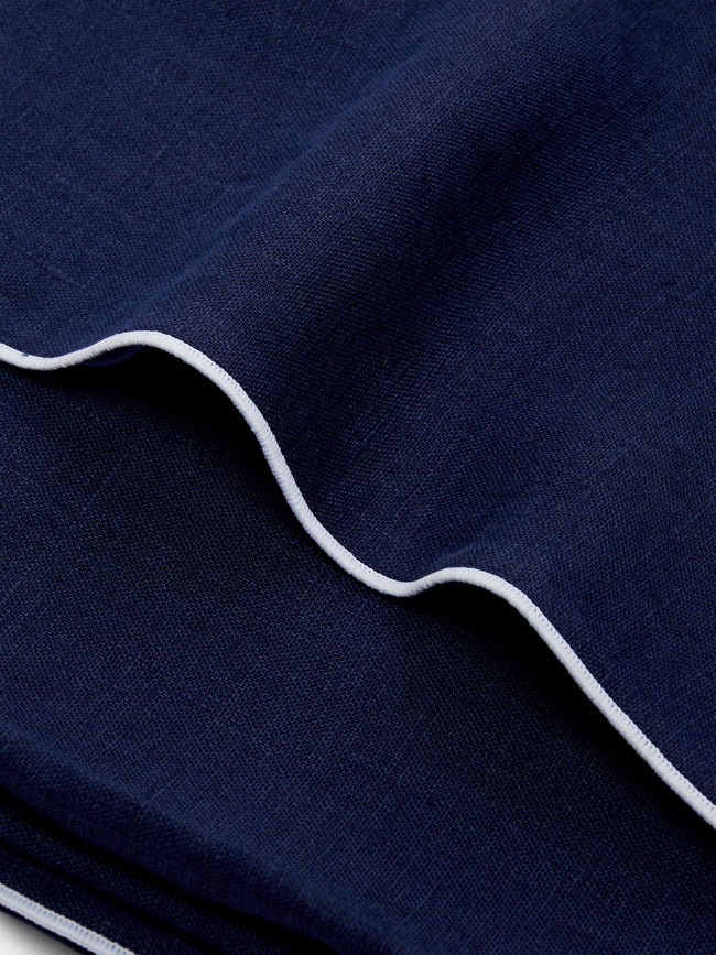 Madre Linen - Hand-Dyed Linen Contrast-Edge Tablecloth -  - ABASK