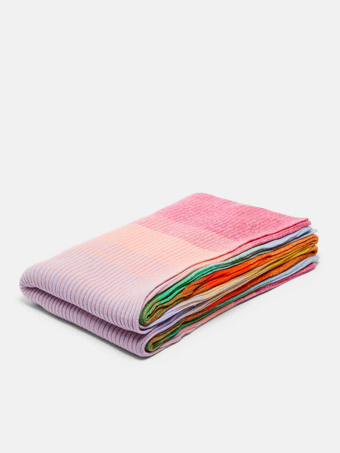 The Elder Statesman - Morph Cashmere Striped Blanket - Multiple - ABASK