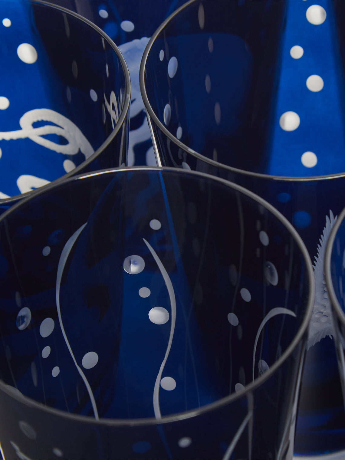 Artel - Sea Life Hand-Engraved Crystal Tumblers (Set of 6) -  - ABASK