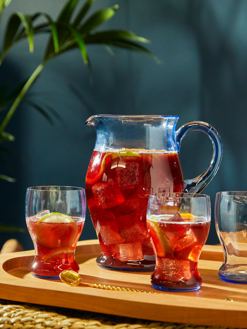 Antique and Vintage - 1940s Whitefriars Cocktail Jug and Tumblers (Set of 6) -  - ABASK
