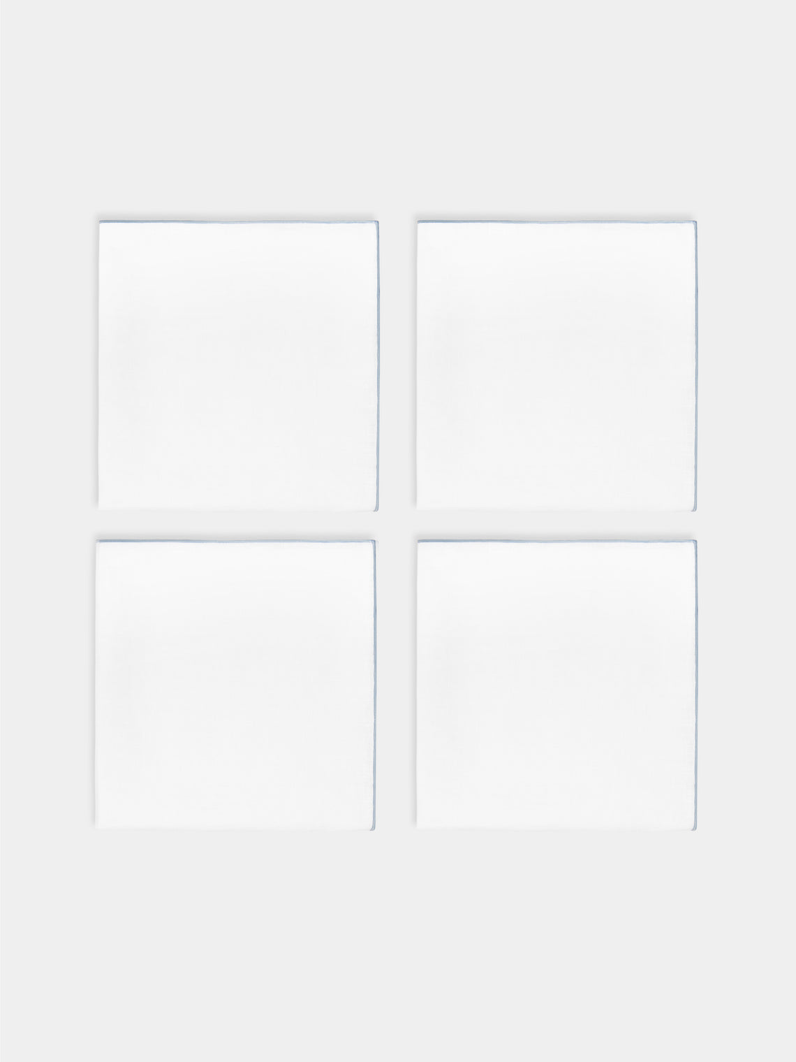 Madre Linen - Hand-Dyed Linen Contrast-Edge Napkins (Set of 4) -  - ABASK