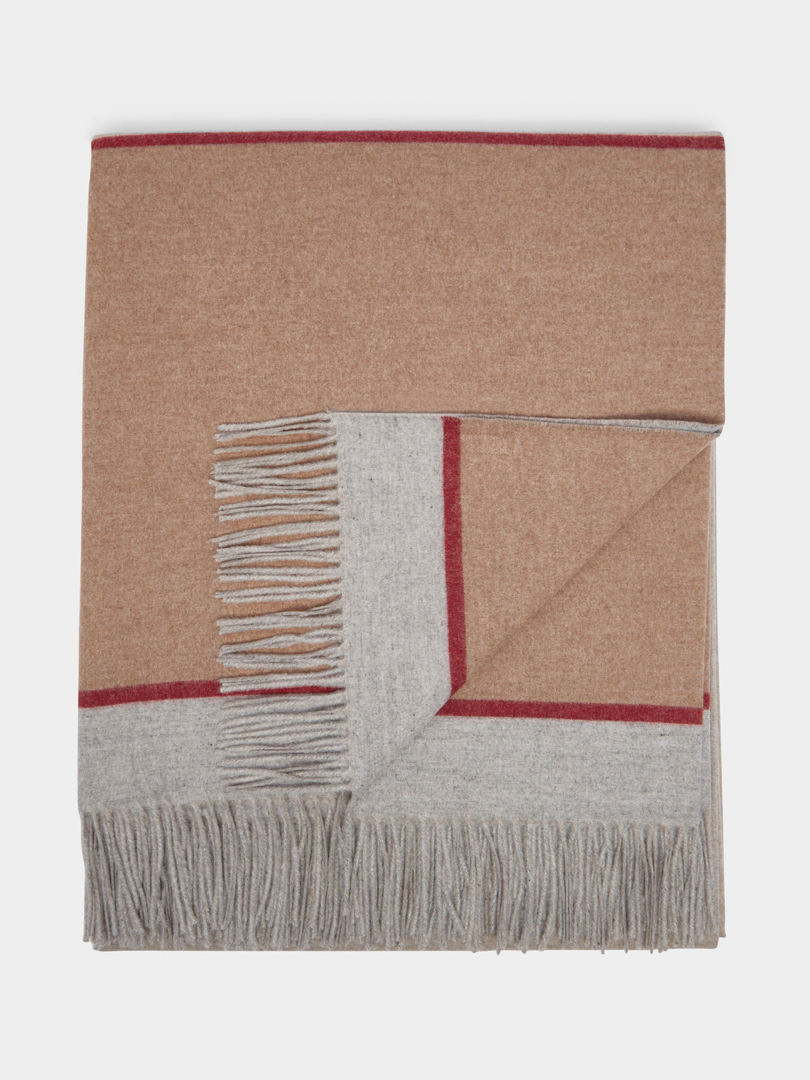Brunello Cucinelli - Silk Colour-Block Blanket - Brown - ABASK
