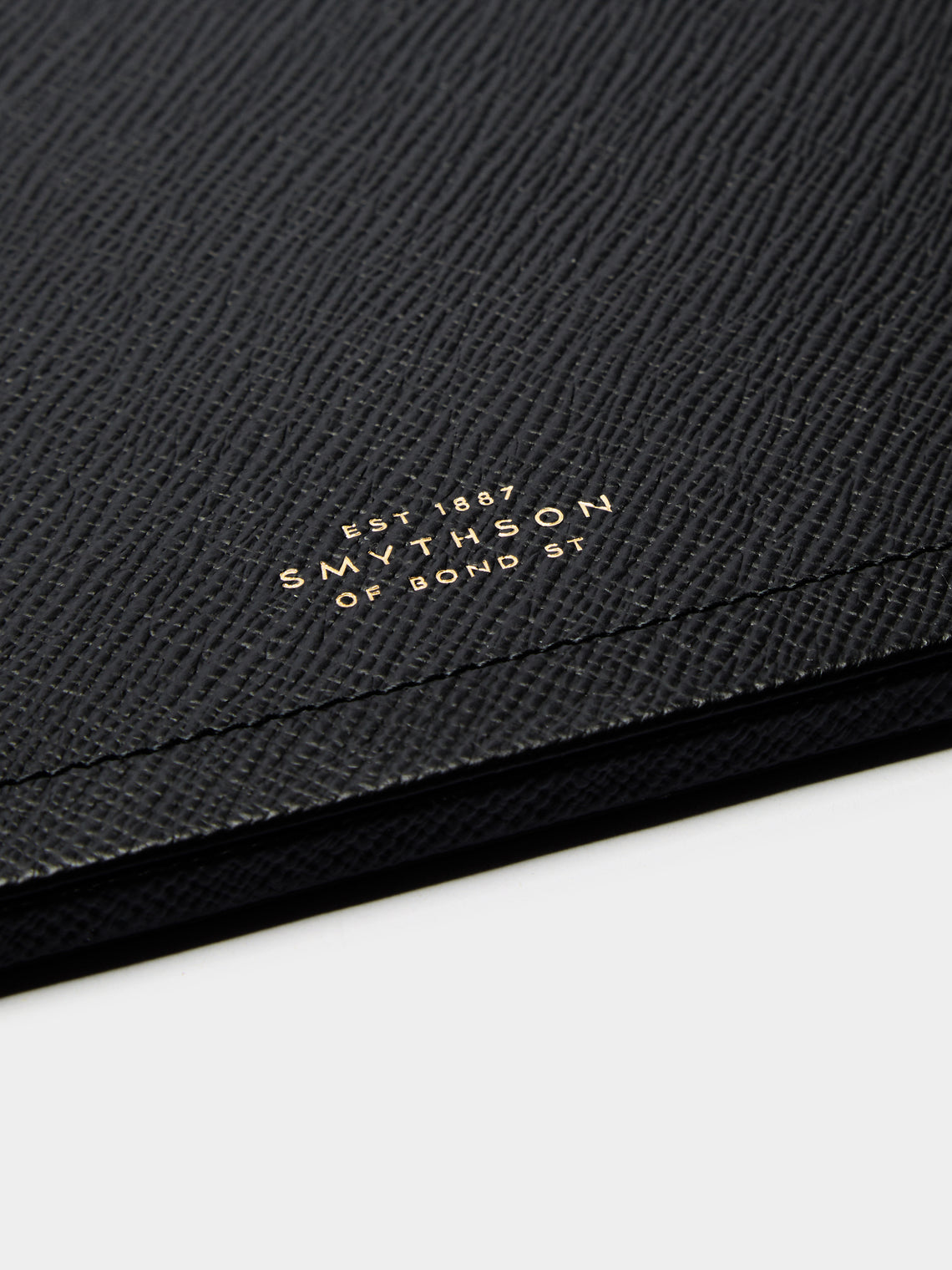 Smythson - Panama Leather Large Desk Mat - Black - ABASK