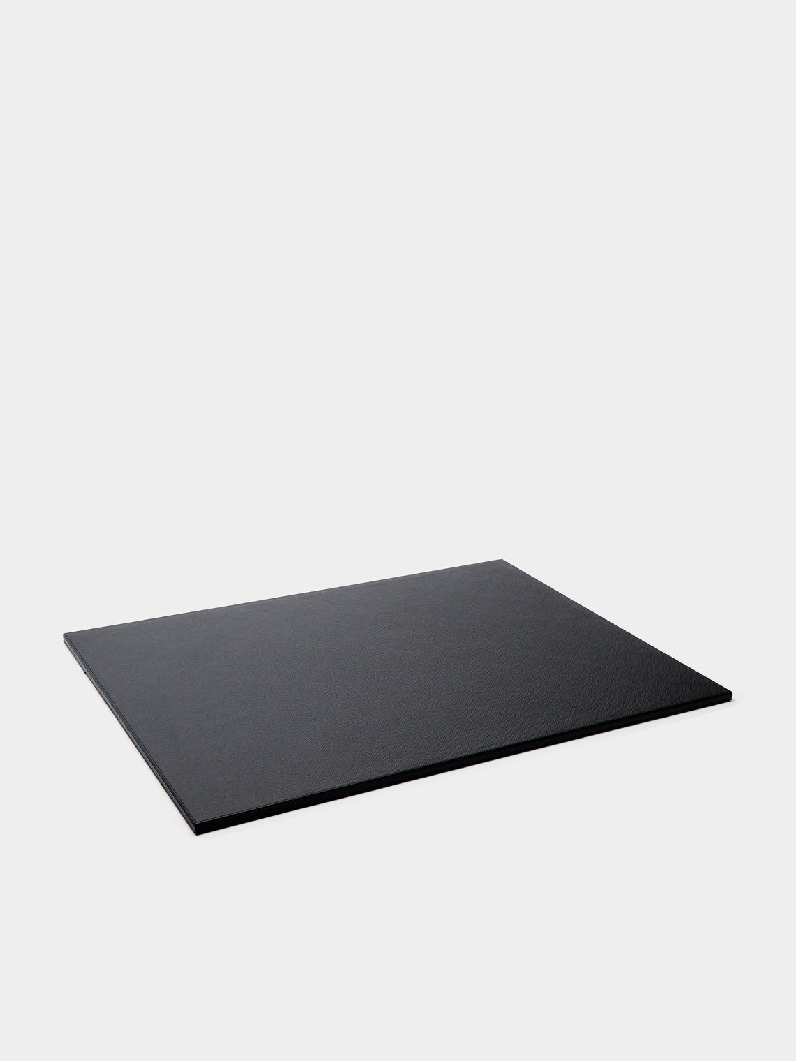 Smythson - Panama Leather Large Desk Mat - Black - ABASK