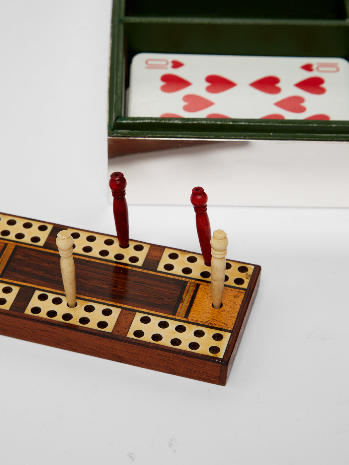 Antique and Vintage - 1950s Silver Cards and Cribbage Set -  - ABASK