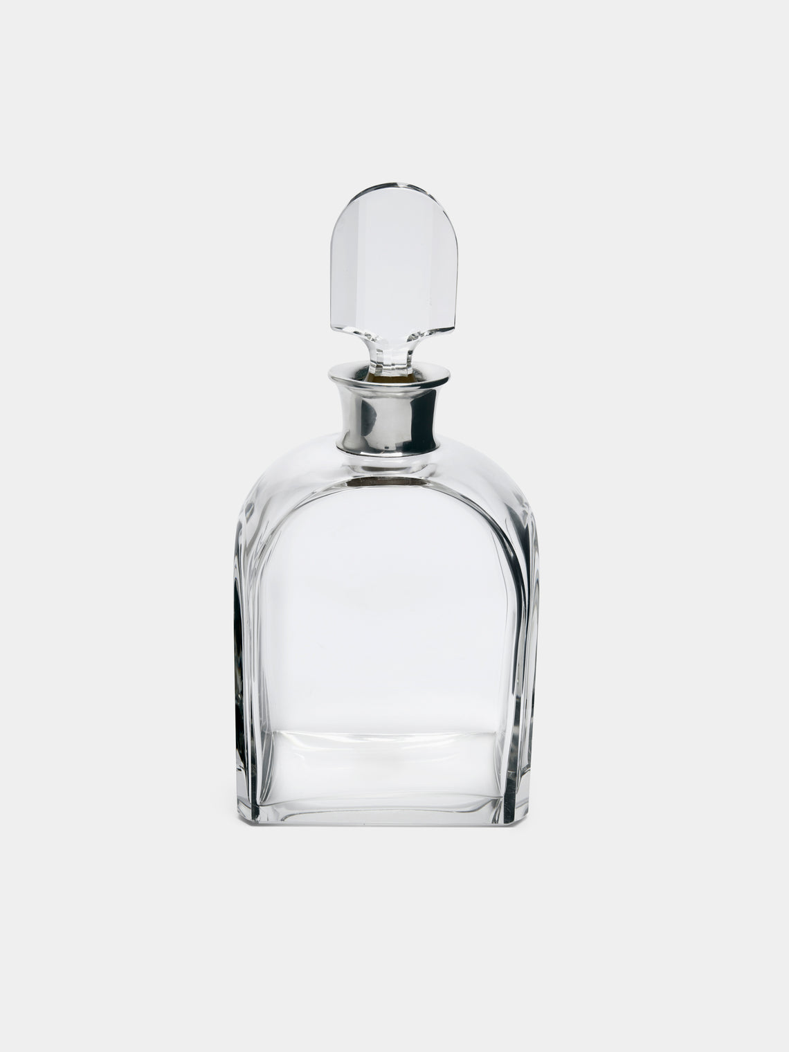 Antique and Vintage - 1930s English Art Déco Silver & Cut Glass Decanter - Clear - ABASK - 