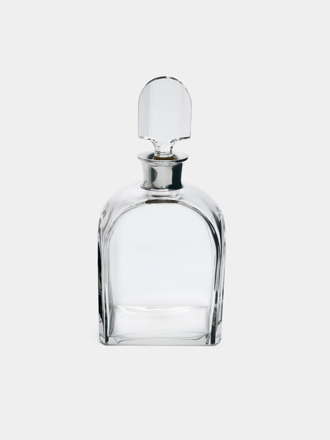 Antique and Vintage - 1930s English Art Déco Silver & Cut Glass Decanter - Clear - ABASK - 
