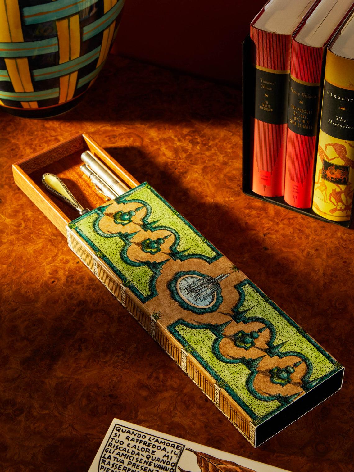 Fornasetti - Giardino All'Italiana Iron and Wood Box - Green - ABASK