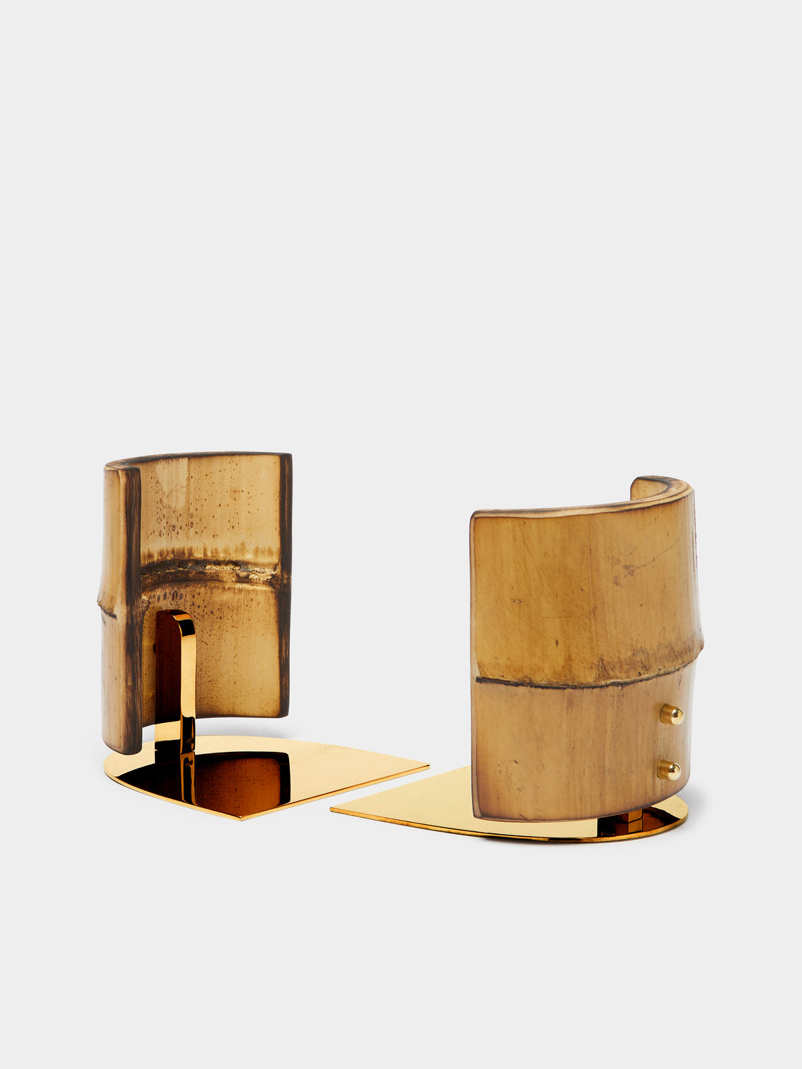 Carl Auböck - Bamboo and Brass Bookends -  - ABASK