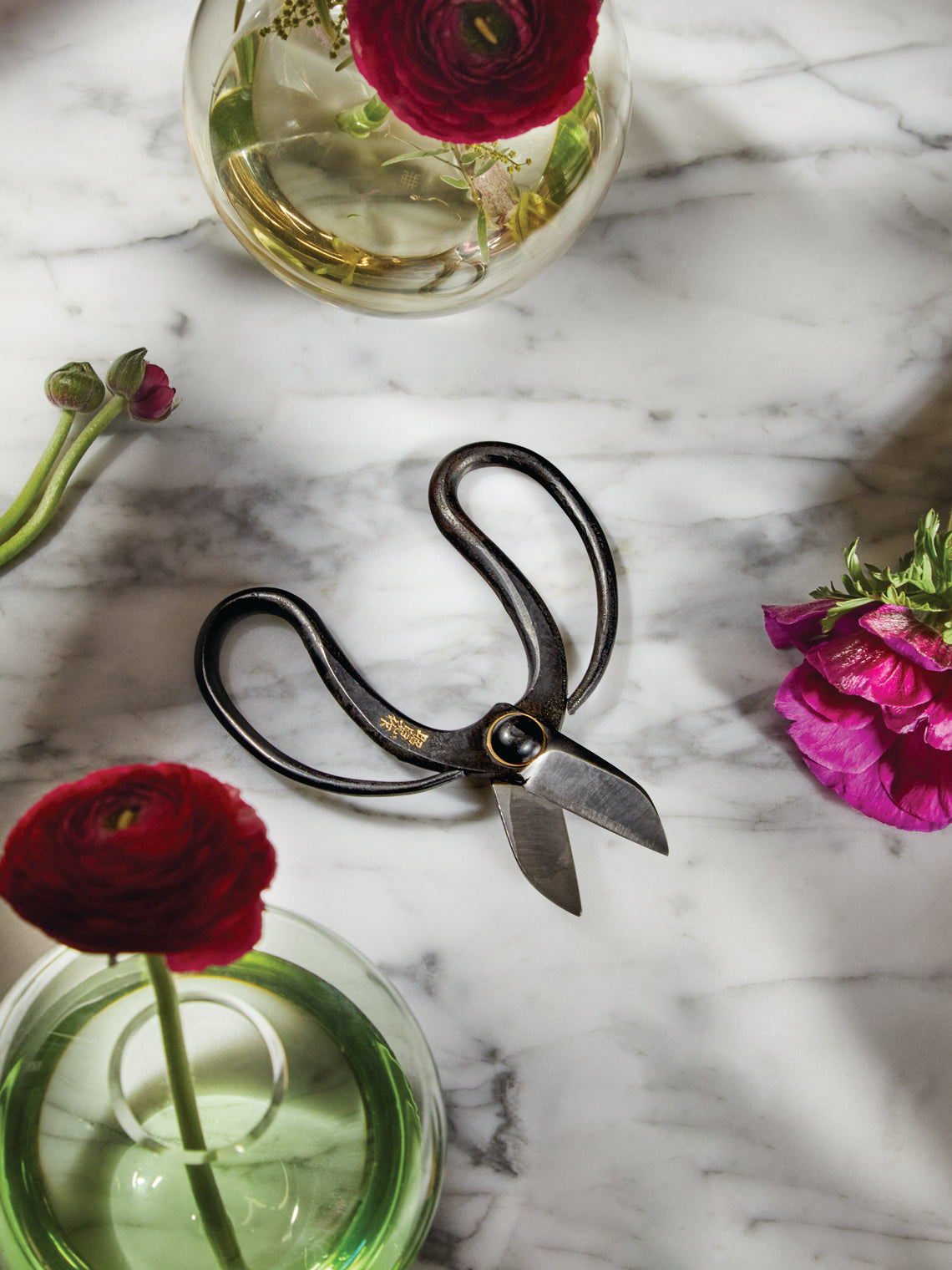 Banshu Hamono - Koryu Ikebana Hand-Forged Flower Scissors - Black - ABASK
