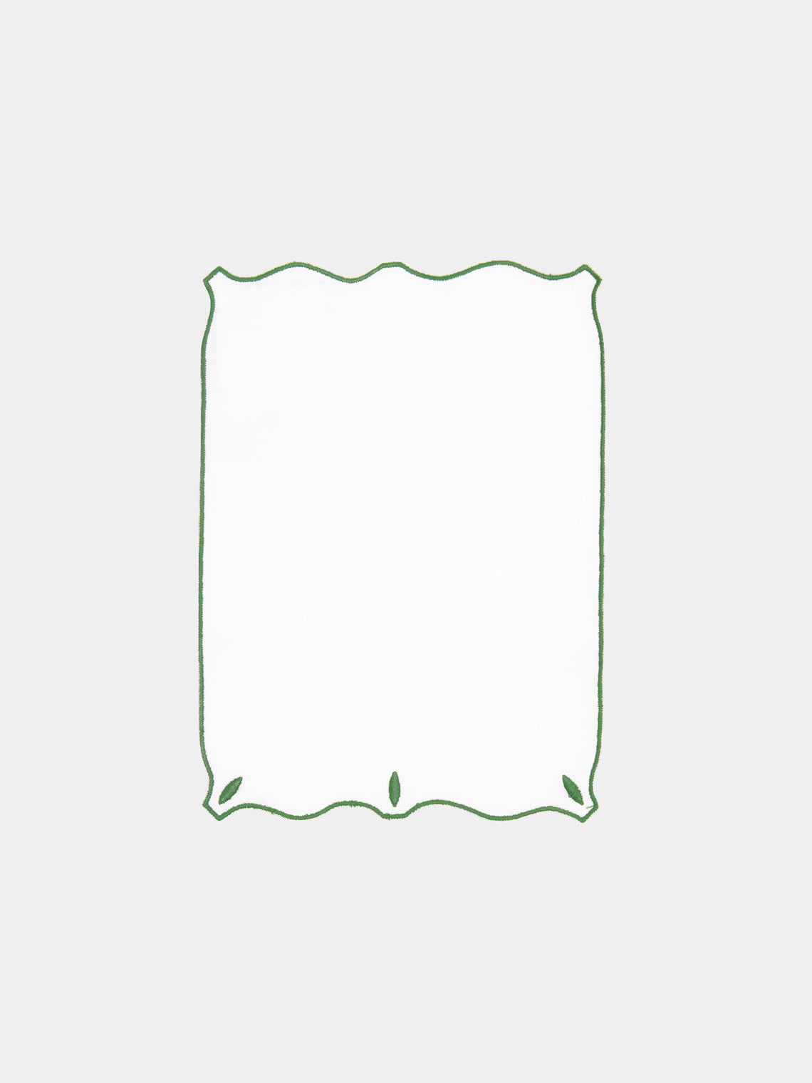 Los Encajeros - Olimpia Embroidered Linen Cocktail Napkins (Set of 6) -  - ABASK - 