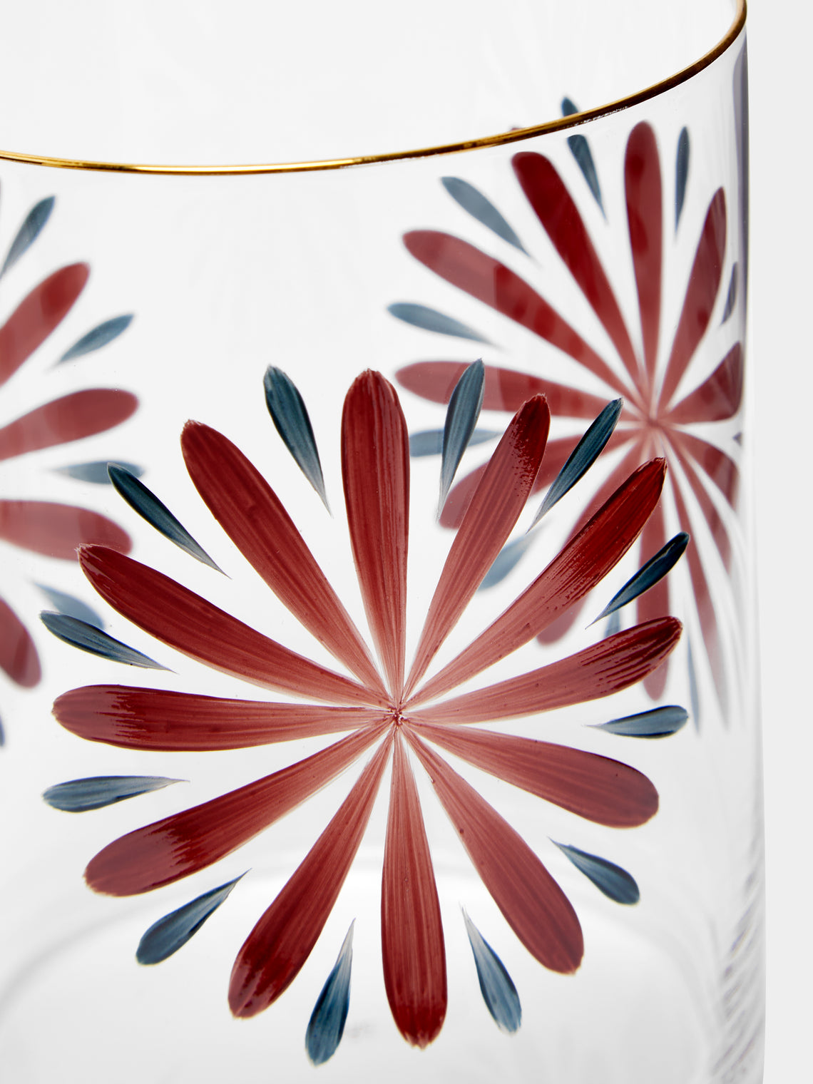 Los Vasos de Agua Clara - St Tropez Hand-Painted Glass Tumblers (Set of 6) -  - ABASK