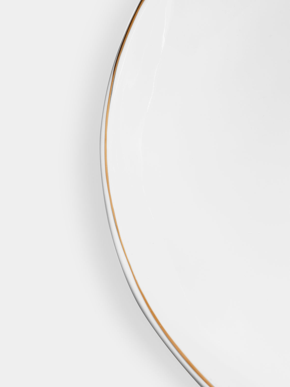 Feldspar - Hand-Painted 24ct Gold and Bone China Shallow Serving Bowl -  - ABASK