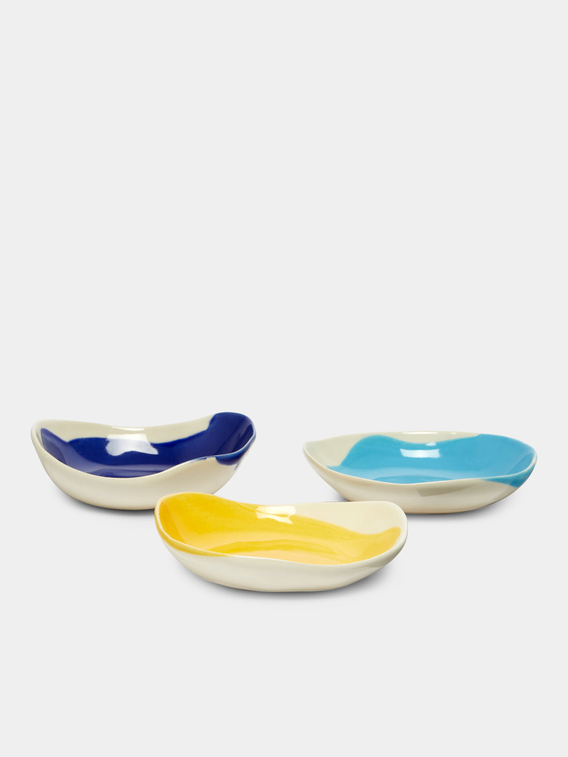 Pottery & Poetry - Hand-Glazed Porcelain Dipping Bowls (Set of 3) -  - ABASK