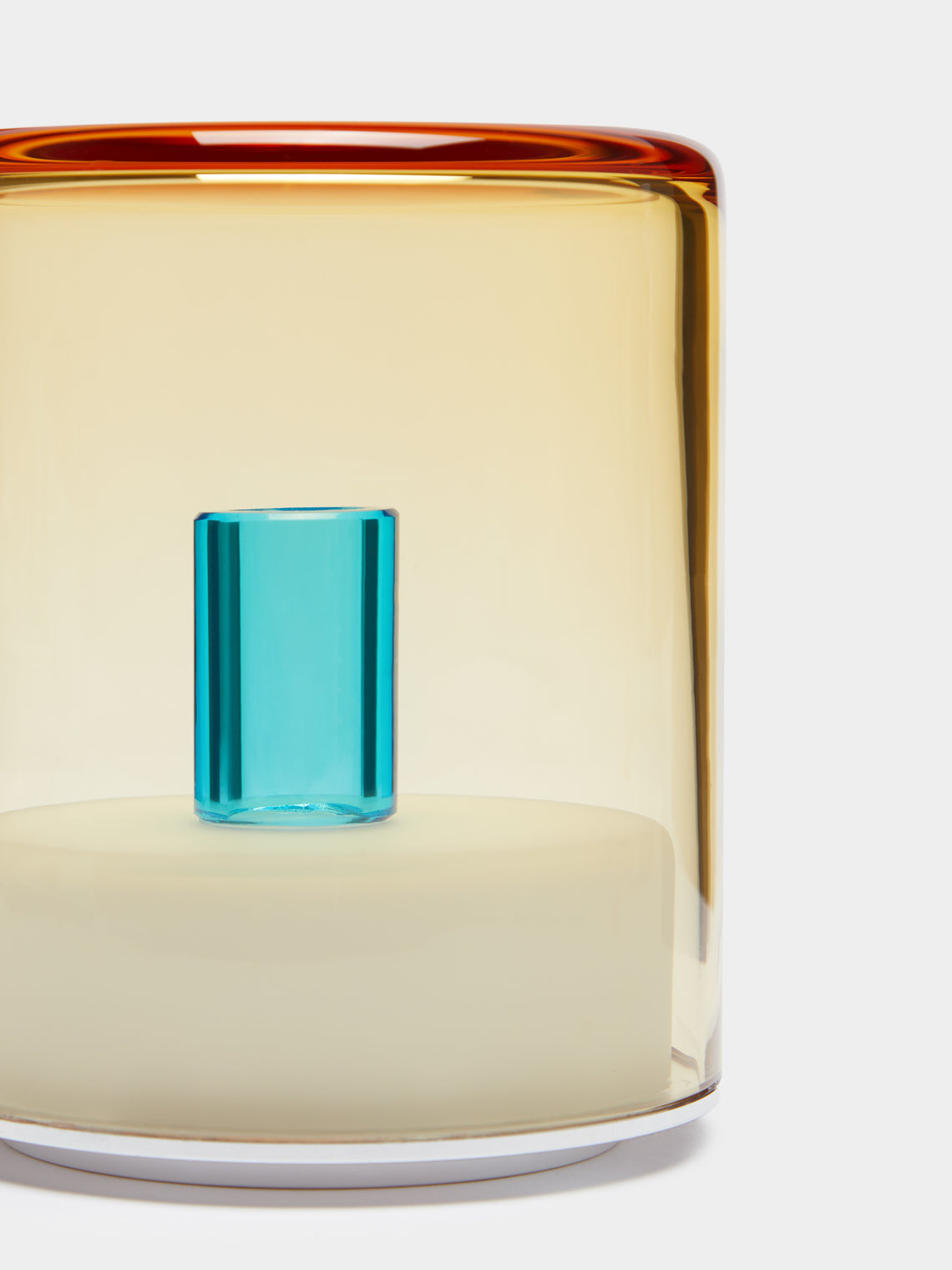 Green Wolf Lighting - Ambra I Hand-Blown Murano Glass Portable Table Light -  - ABASK