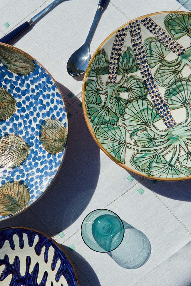 Anut - Nakhla Palms Hand-Painted Ceramic Serving Bowl -  - ABASK