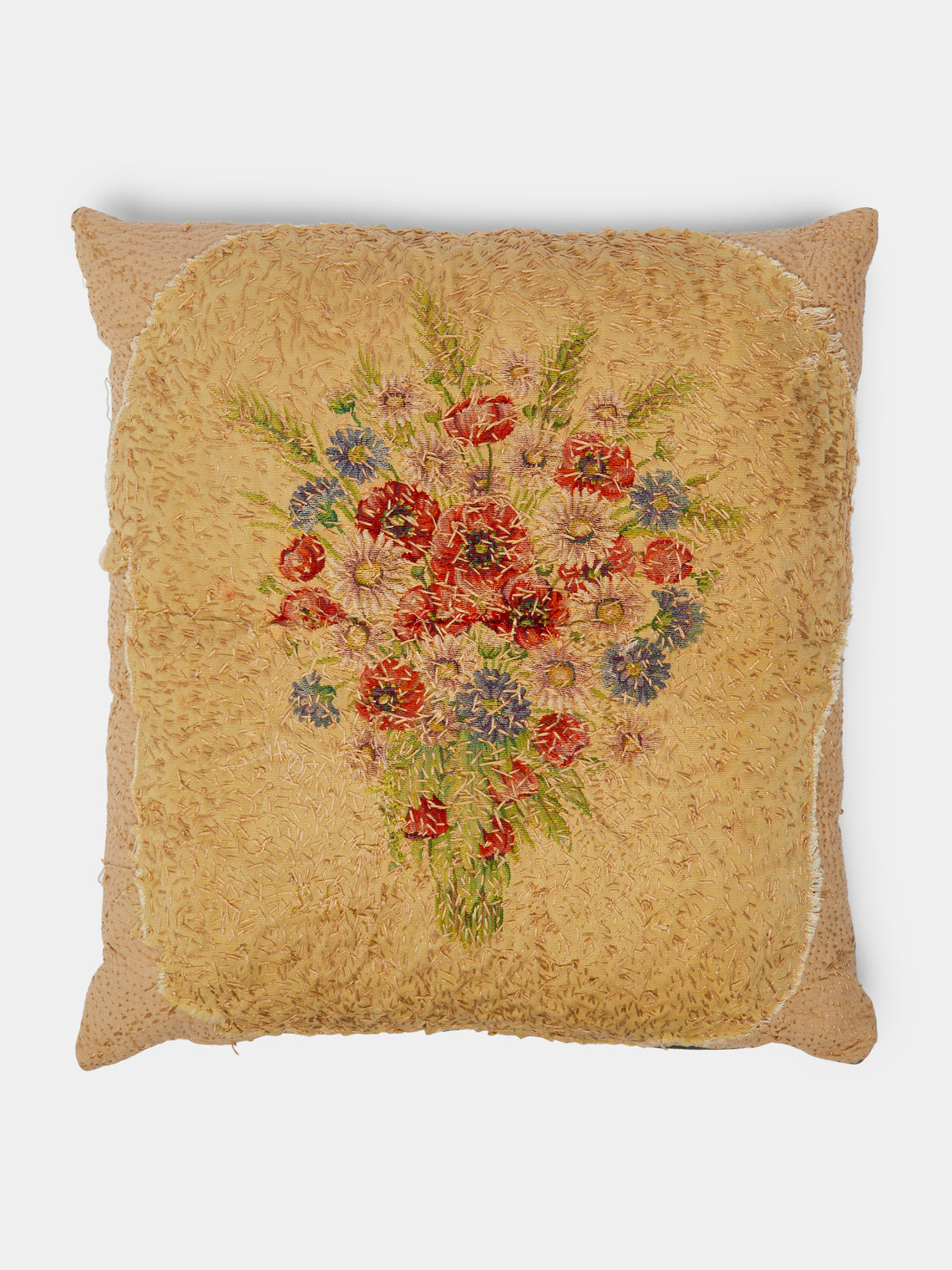 By Walid - 19th-Century Needlepoint Linen Cushion -  - ABASK - 