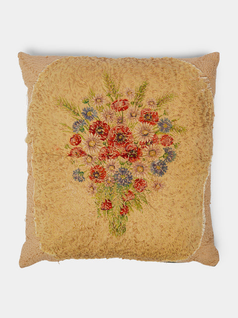 By Walid - 19th-Century Needlepoint Linen Cushion -  - ABASK - 