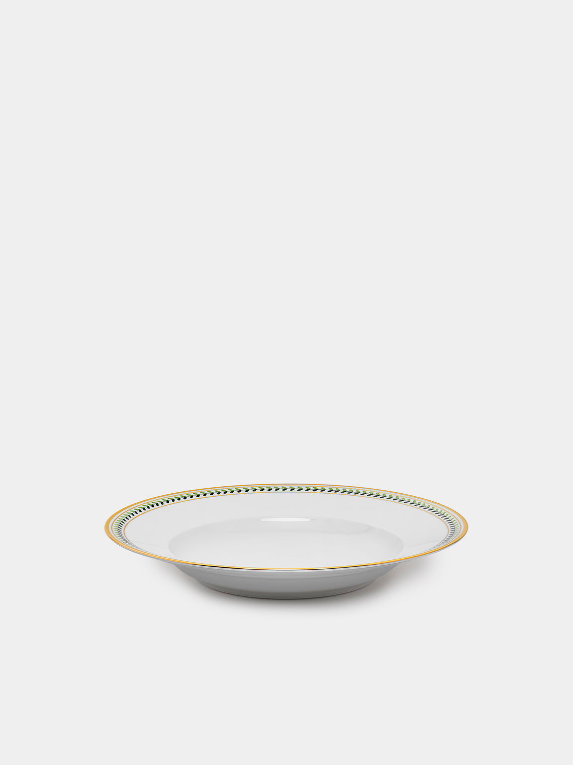 Augarten - Leafed Edge Hand-Painted Porcelain Soup Plate -  - ABASK - 