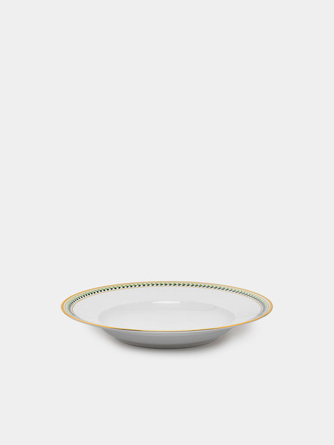 Augarten - Leafed Edge Hand-Painted Porcelain Soup Plate -  - ABASK - 