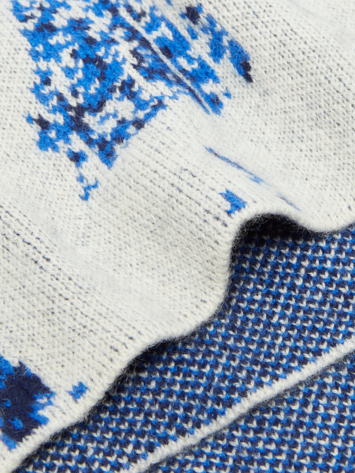 Saved NY - Appliqu Cashmere Blanket - Blue - ABASK