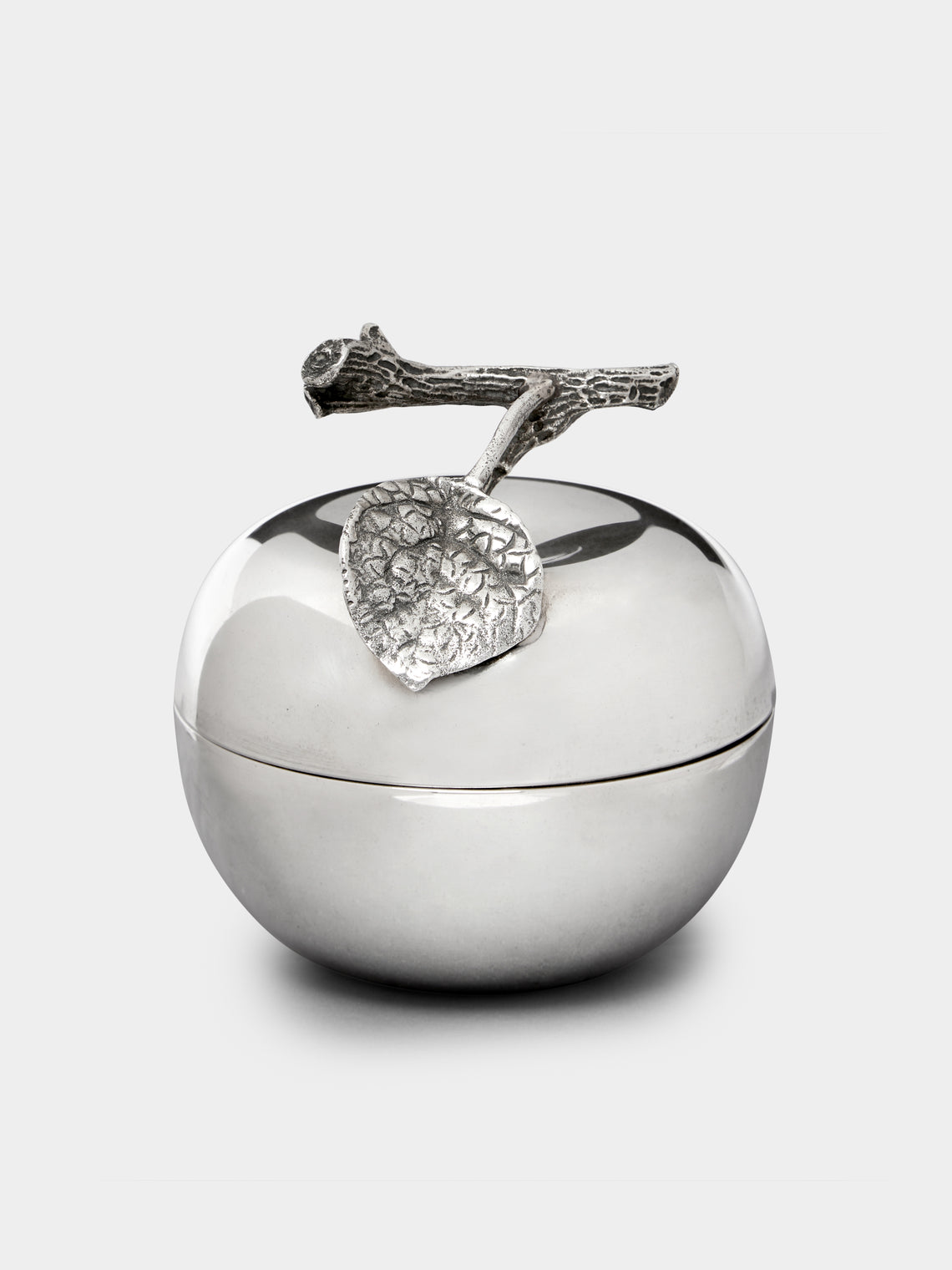 Antique and Vintage - 1960s Silver Apple Box -  - ABASK - 