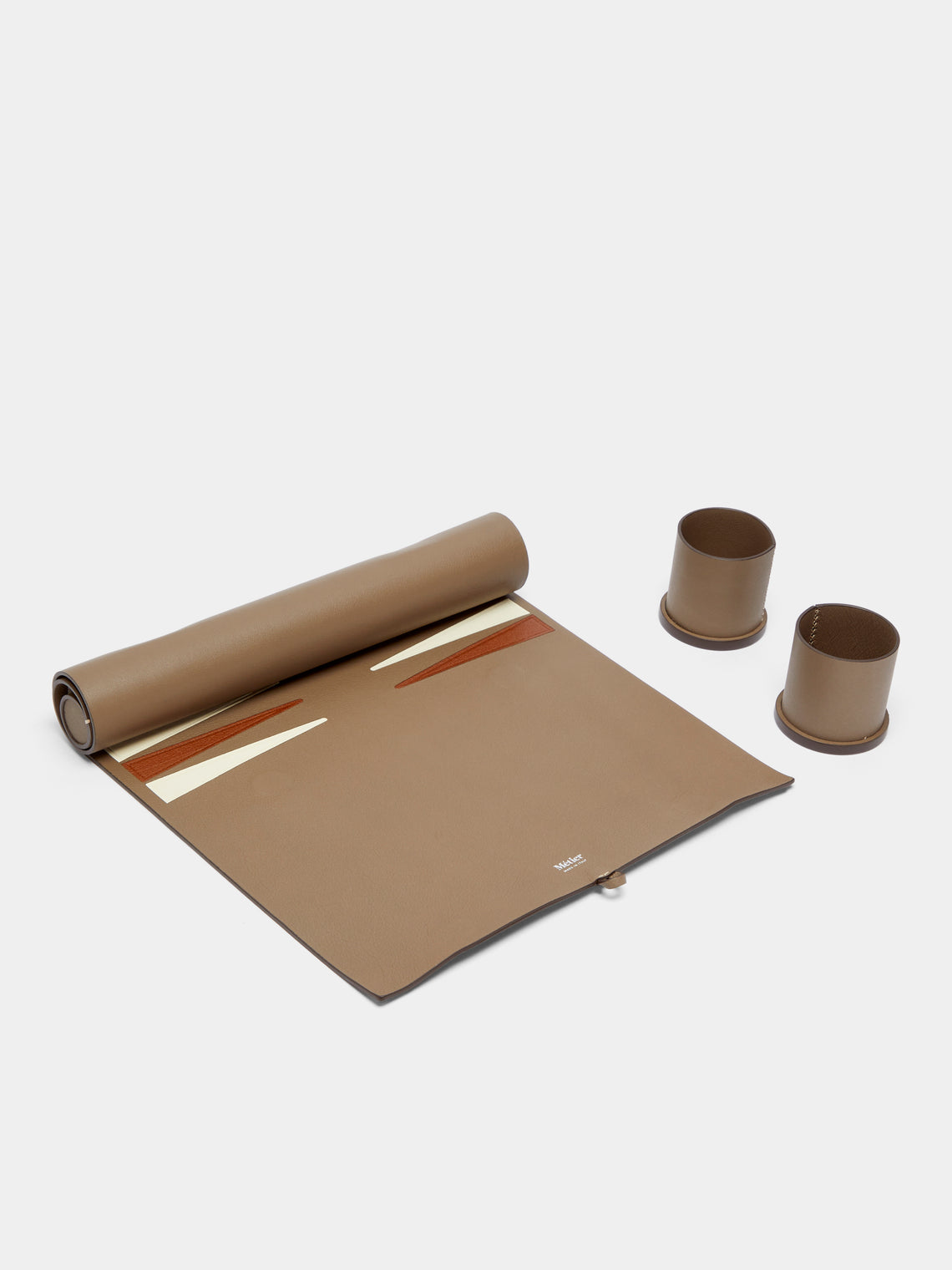 Métier - Leather Travel Backgammon Set - Taupe - ABASK