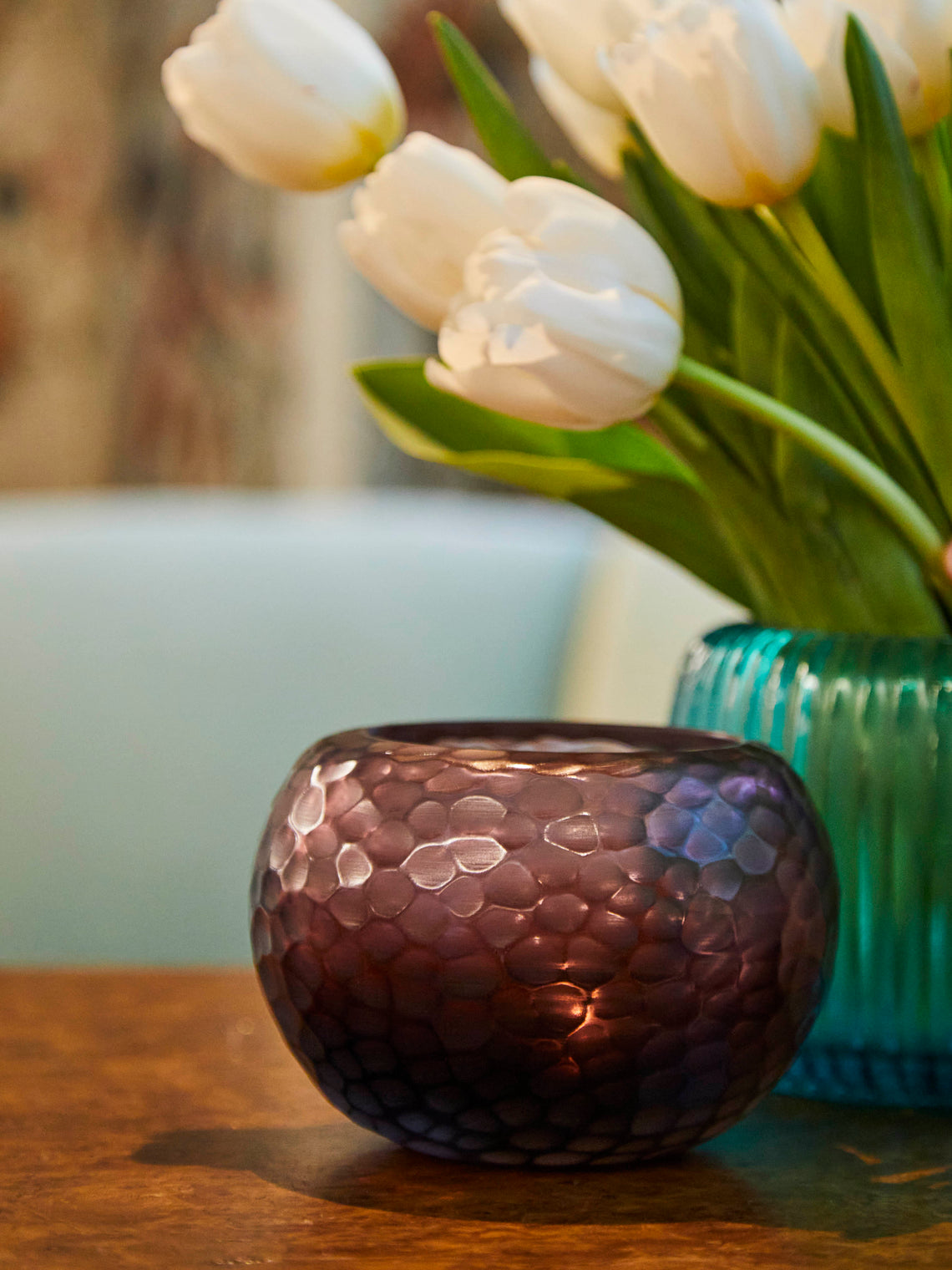 Micheluzzi Glass - Bocia Ametista Hand-Blown Murano Glass Vase -  - ABASK