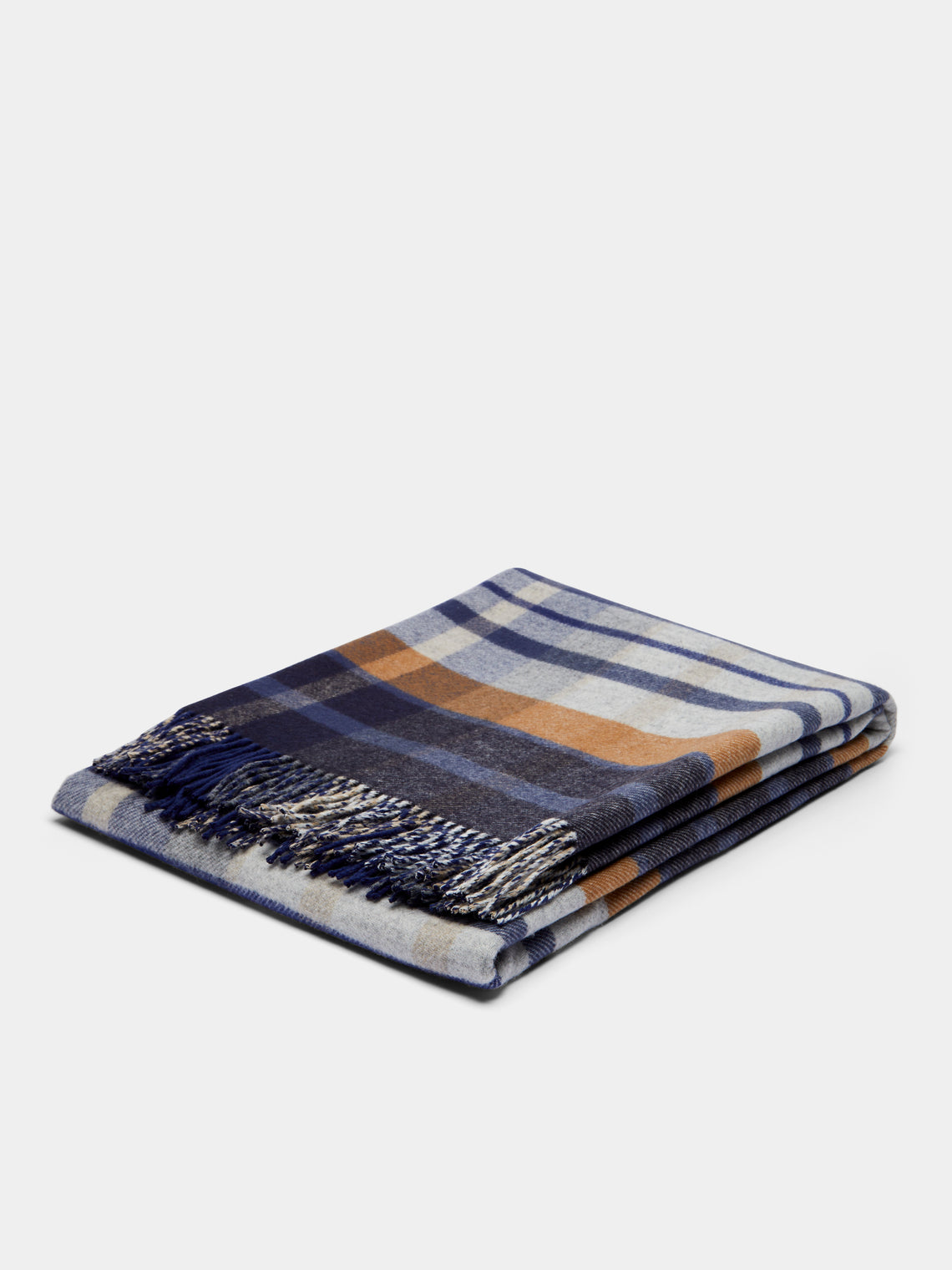 Johnstons of Elgin - Double-Faced Wool Check Blanket -  - ABASK