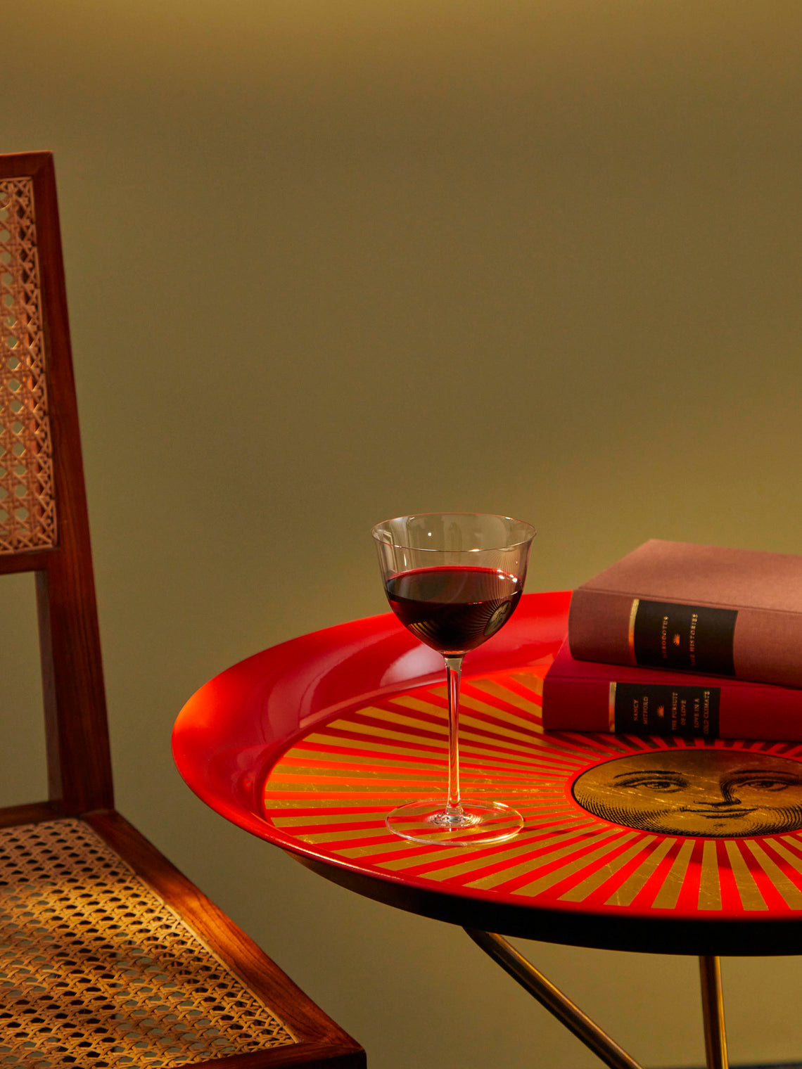 Fornasetti - Sole Raggiante Iron Tray - Red - ABASK