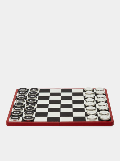 William & Son - Reversible Leather Backgammon and Chess Set -  - ABASK - 