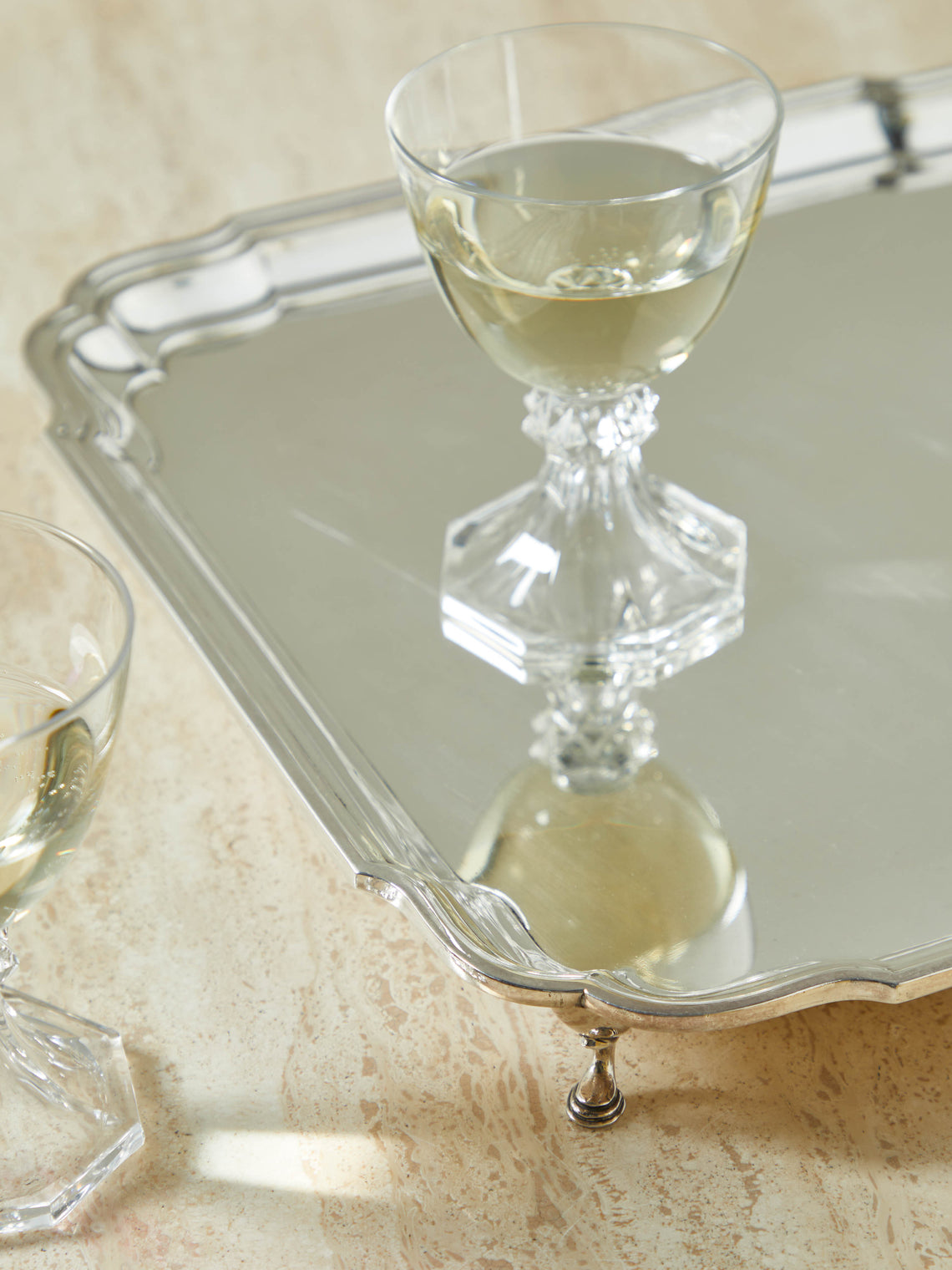 Antique and Vintage - Early 20th Century Art Déco Silver Plated Drinks Tray - Silver - ABASK