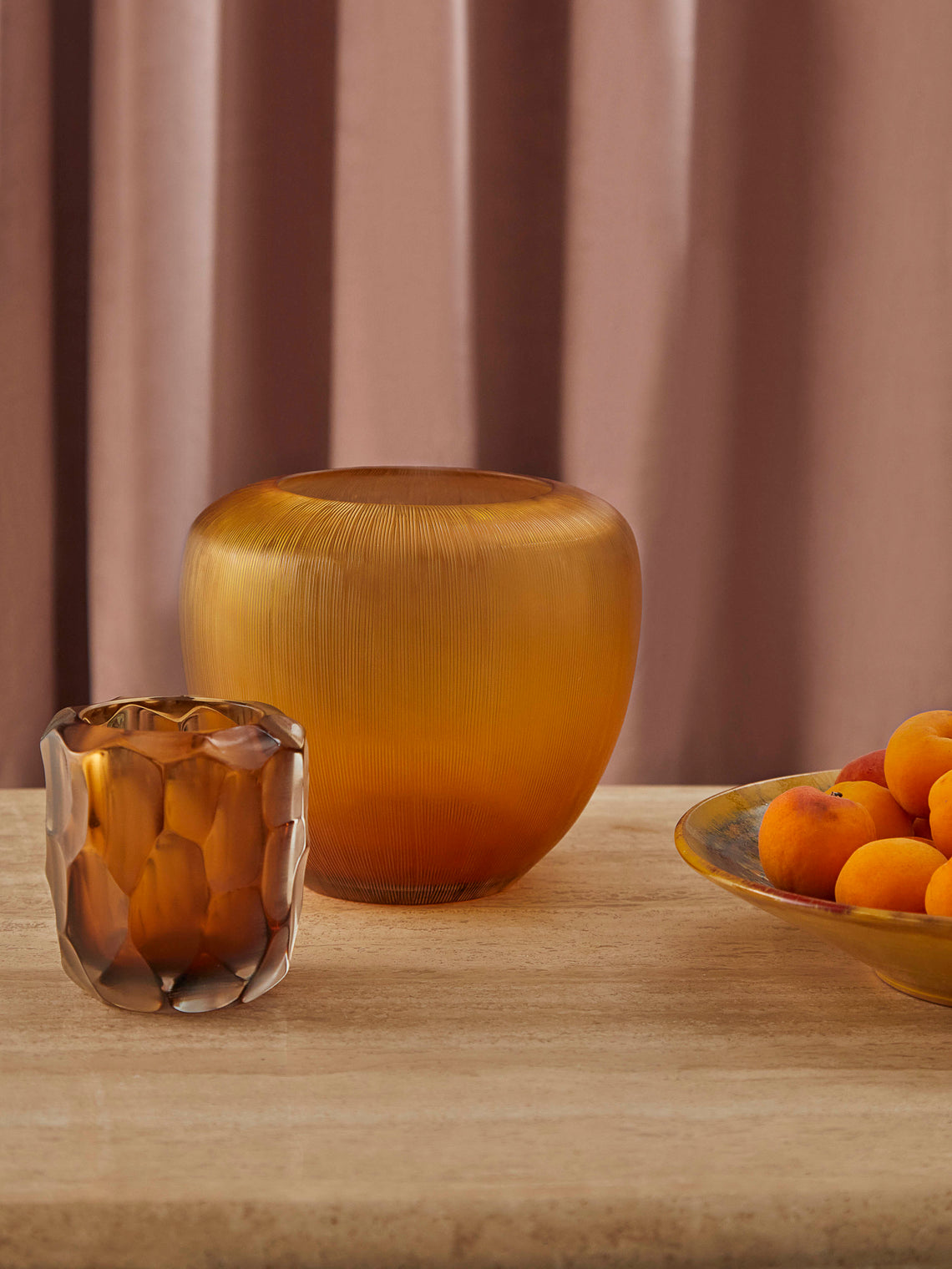 Micheluzzi Glass - Rullo Miele Hand-Blown Murano Glass Vase -  - ABASK