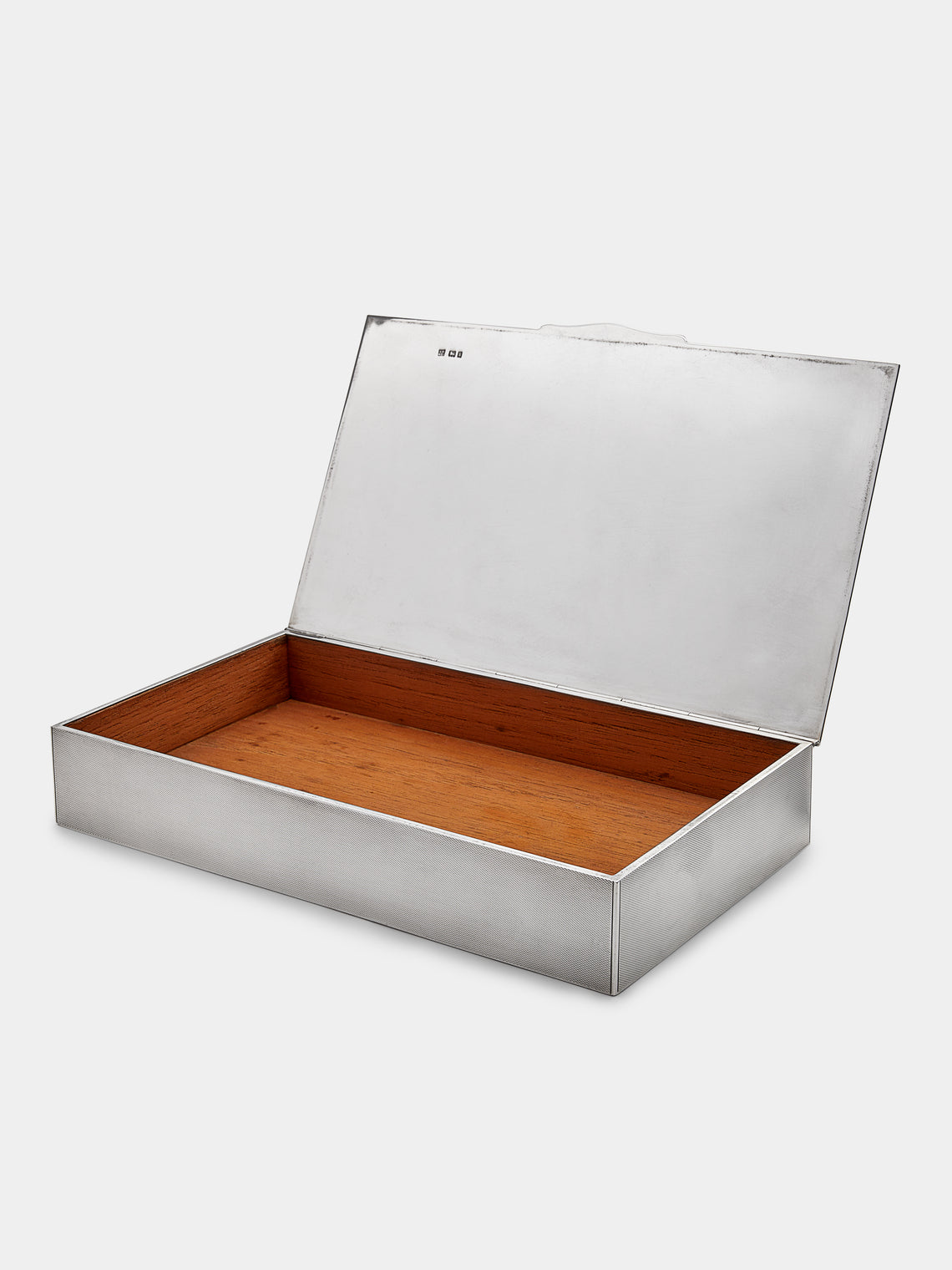Antique and Vintage - Mid-Century Silver Cigar Box -  - ABASK