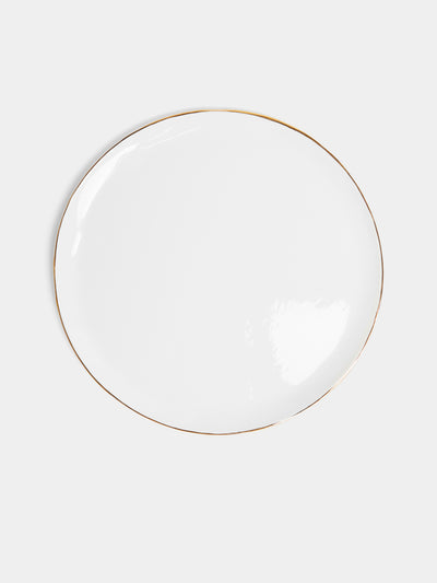Feldspar - Hand-Painted 24ct Gold and Bone China Dinner Plates (Set of 4) -  - ABASK - 