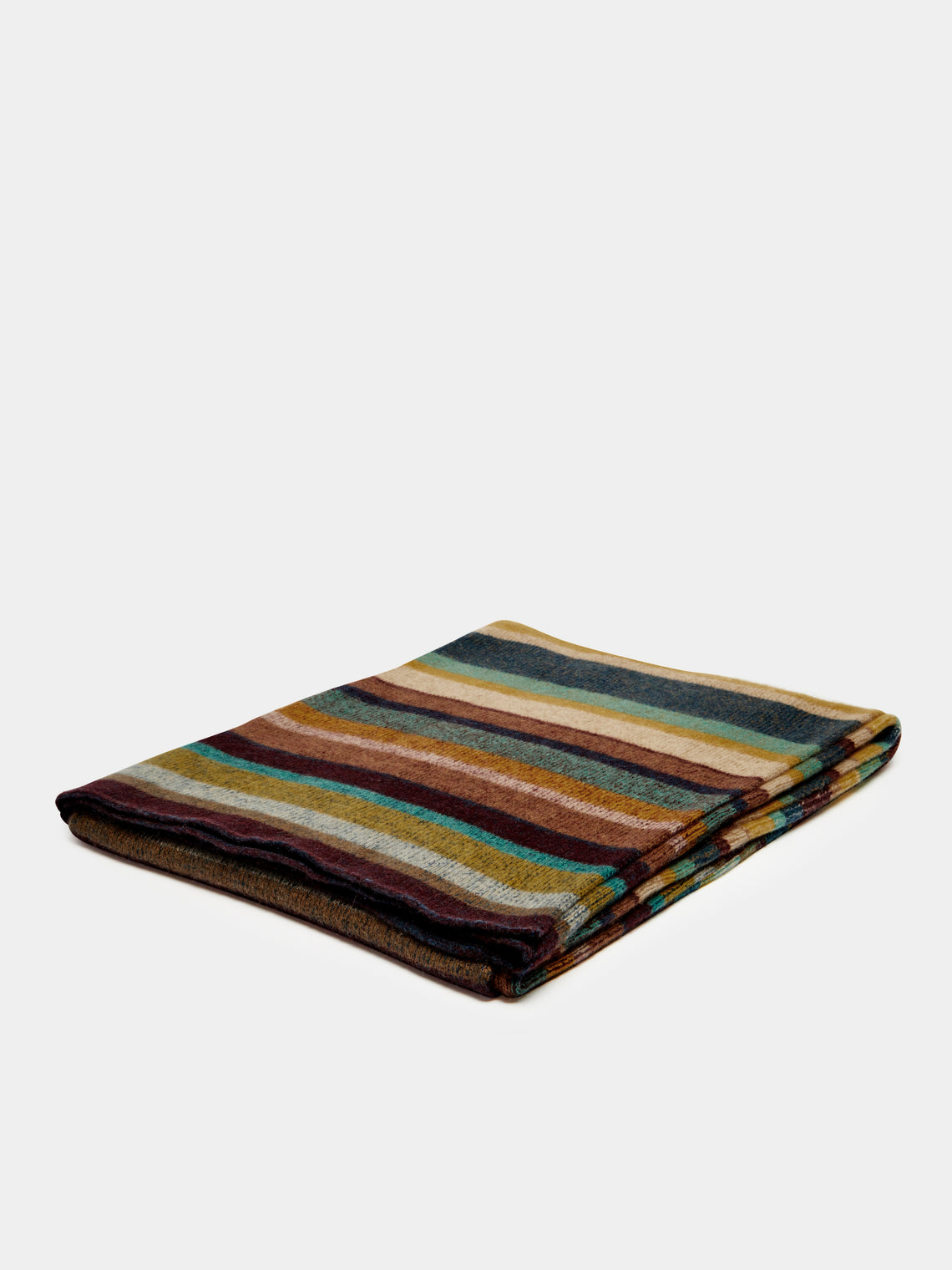 The Elder Statesman - Stripe Super Soft Cashmere Blanket -  - ABASK
