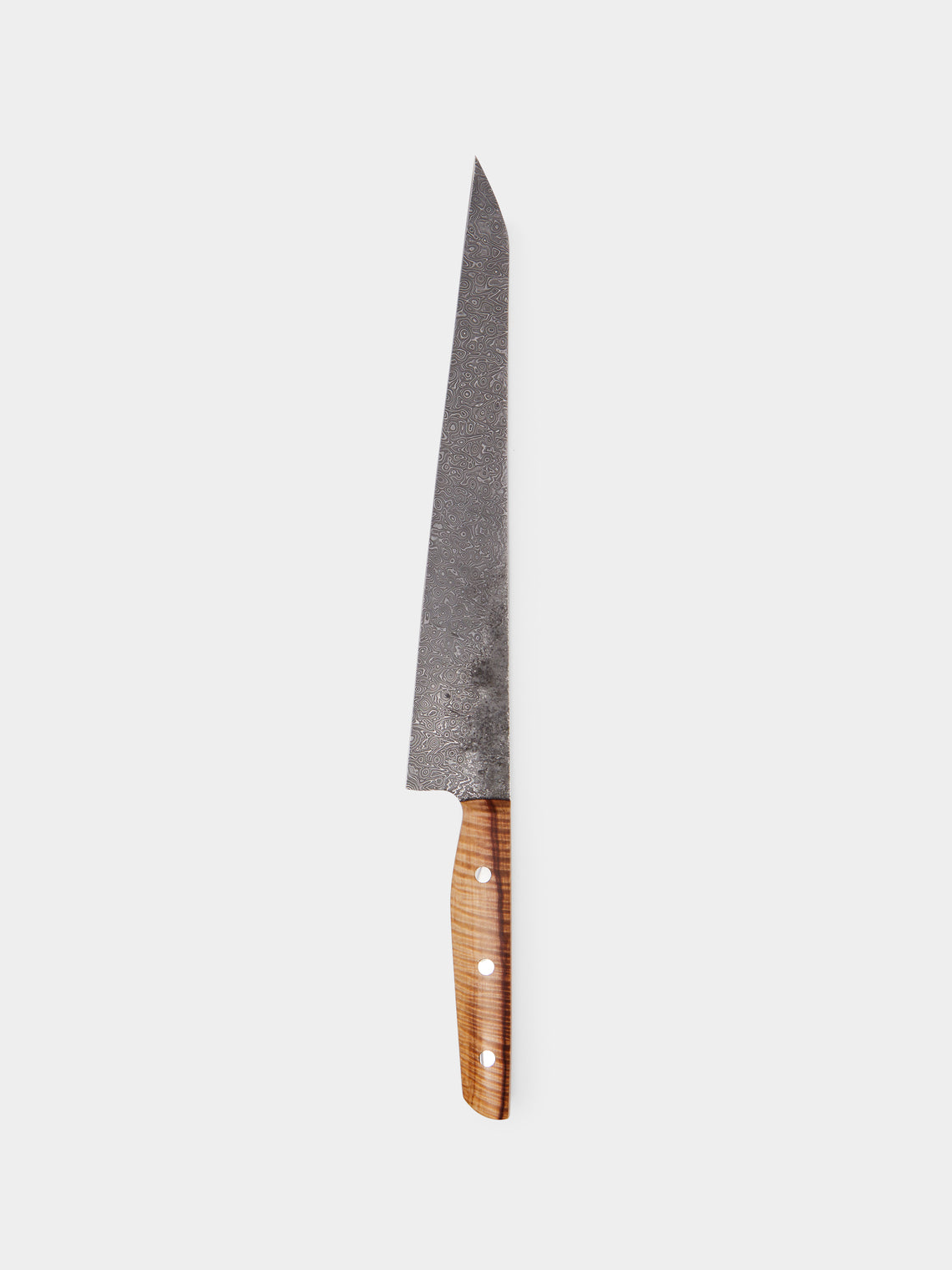 Bodman Blades - Hand-Forged Chestnut Burl and Damascus Steel K-Tipped Slicer -  - ABASK - 