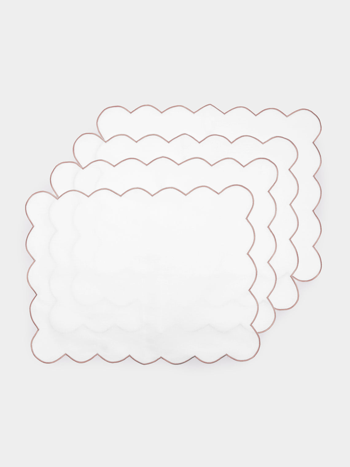 Angela Wickstead - Diletta Scalloped Linen Placemats (Set of 4) -  - ABASK