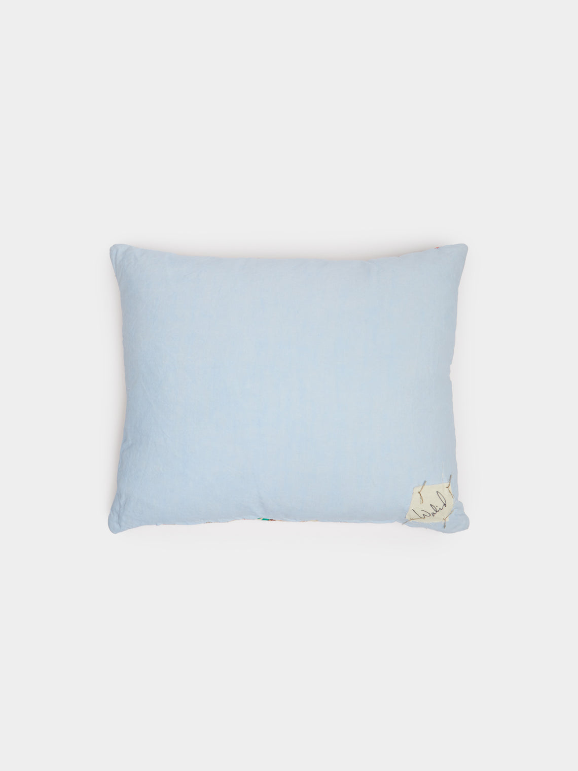 By Walid - 19th-Century Log Cabin Patchwork Linen Cushion -  - ABASK