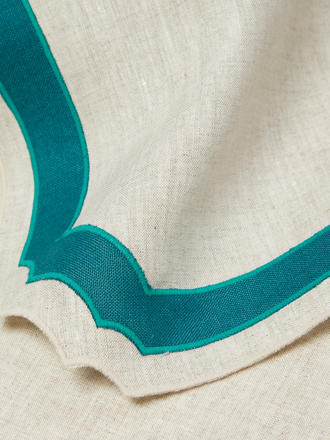 Los Encajeros - Vega Embroidered Linen Placemats (Set of 4) -  - ABASK