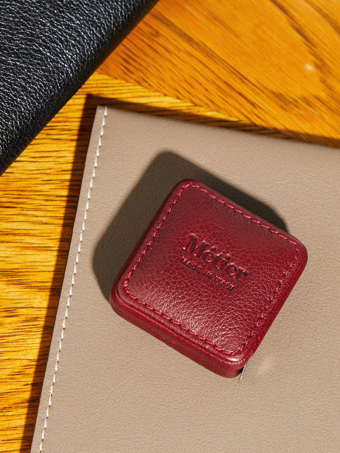Métier - Leather Measuring Tape - Burgundy - ABASK
