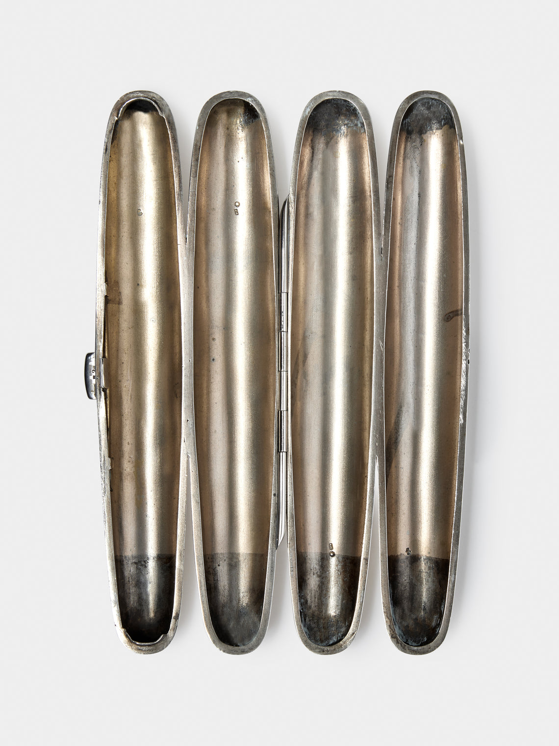 Antique and Vintage - Mid-Century Sterling Silver Double Cigar Case -  - ABASK