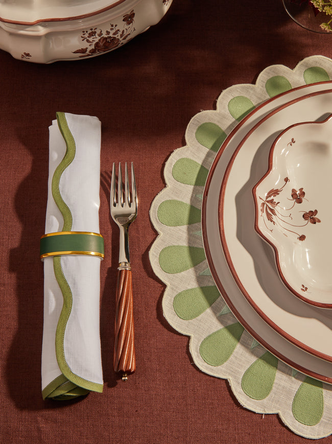 Angela Wickstead - Chiara Scalloped Linen Napkins (Set of 4) -  - ABASK