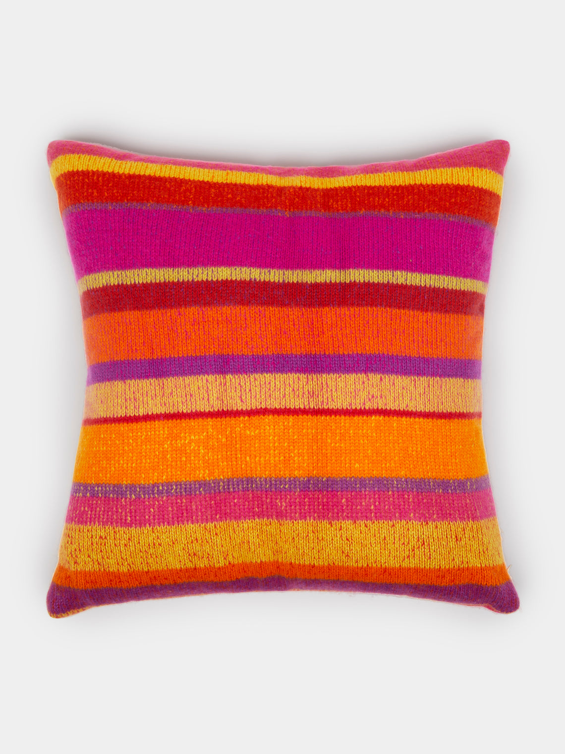 The Elder Statesman - Stripe Super Soft Cashmere Pillow -  - ABASK - 